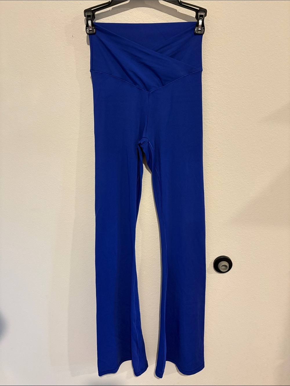 aerie blue yoga pants offline real me flare highrise long inseam
